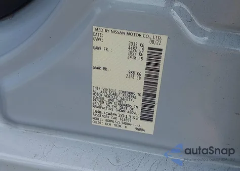 2023 Nissan Altima Sr Intelligent Awd z USA, uszkodzony, nr VIN 1N4BL4CW8PN301352